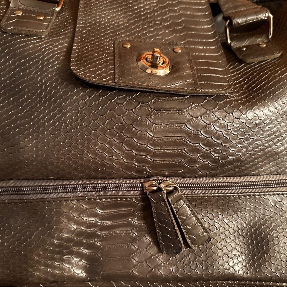Elegant Brown Textured Women's Bag